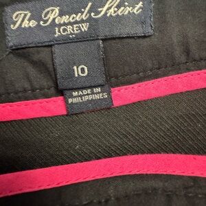 J. Crew Black Skirt with Pink liner Accents